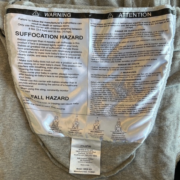 Mushie Wrap NWOT - Picture 2 of 2